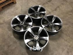 19 4x TTRS DEEP CONCAVE Style Alloy Wheels Satin Gun Metal Audi A5 A7 A4 A6