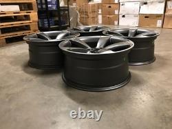 19 4x TTRS DEEP CONCAVE Style Alloy Wheels Satin Gun Metal Audi A5 A7 A4 A6
