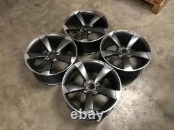 19 4x TTRS DEEP CONCAVE Style Alloy Wheels Satin Gun Metal Audi A5 A7 A4 A6