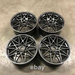 19 666M M4 CS Style Alloy Wheels Satin Gun Metal BMW F80 M3 F82 F83 M4 F87 M2