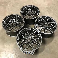 19 666M M4 CS Style Alloy Wheels Satin Gun Metal BMW F80 M3 F82 F83 M4 F87 M2