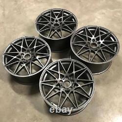 19 666M M4 CS Style Alloy Wheels Satin Gun Metal BMW F80 M3 F82 F83 M4 F87 M2