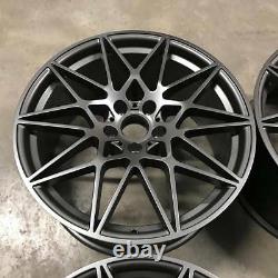 19 666M M4 CS Style Alloy Wheels Satin Gun Metal BMW F80 M3 F82 F83 M4 F87 M2