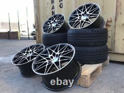 19 666M Style Alloy Wheels Black Pol BMW 3 4 5 Series E90 F30 F10 5x120 +TYRES