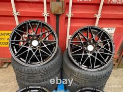 19 666M Style Alloy Wheels Black fits BMW 3 4 5 Series E90 F30 F10 5x120 +TYRES