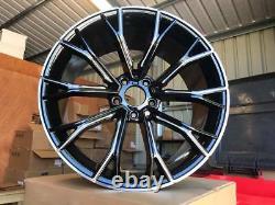 19 669M G30 Style Alloy Wheels Gloss Black Milled Spoke BMW G30 G31 5 Series