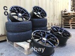 19 763M M4 CS Style Alloy Wheels & Tyres Black BMW F30 F32 E90 F10 3 4 5 Series