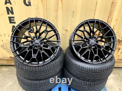 19 827M Style Alloy Wheels Black BMW 3 4 5 Series E90 F30 F10 5x120 +TYRES
