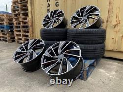 19 ADELAIDE Style ALLOY WHEELS X4 + TYRES Fits VW GOLF / CADDY