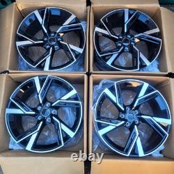 19 ALLOY WHEELS Rims Set 5X112 Black dcut RS Fit Audi A4 A5 A6 A7 RS6 RS7 STYLE