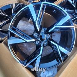 19 ALLOY WHEELS Rims Set 5X112 Black dcut RS Fit Audi A4 A5 A6 A7 RS6 RS7 STYLE