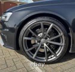 19 AUDI V SPOKE STYLE ALLOY WHEELS 5x112 A4 S4 A5 S5 A6 S6 Grey BLACK EDITION Y