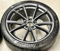 19 AUDI V SPOKE STYLE ALLOY WHEELS 5x112 A4 S4 A5 S5 A6 S6 Grey BLACK EDITION Y
