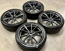 19 AUDI V SPOKE STYLE ALLOY WHEELS 5x112 A4 S4 A5 S5 A6 S6 Grey BLACK EDITION Y