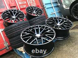 19 Audi New RS3 R Style alloy wheels Gloss Black & Tyres Fits Audi A4 A5 A6 A7