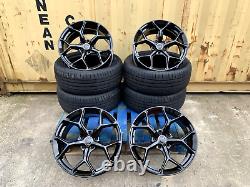 19 Audi New RS6 Style Alloy Wheels GLOSS BLACK et42 5x112 for Audi A3 + TYRES