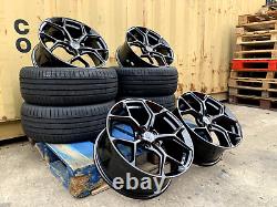 19 Audi New RS6 Style Alloy Wheels GLOSS BLACK et42 5x112 for Audi A3 + TYRES