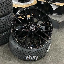 19 Audi R8 S-line Style Gloss Black alloy wheels 235/35/19 tyres Audi A3 S3