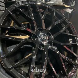 19 Audi R8 S-line Style Gloss Black alloy wheels 235/35/19 tyres Audi A3 S3