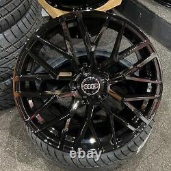19 Audi R8 S-line Style Gloss Black alloy wheels 235/35/19 tyres Audi A3 S3