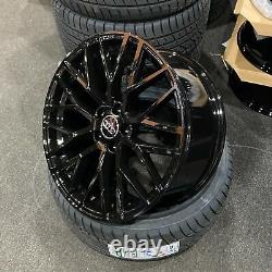 19 Audi R8 S-line Style Gloss Black alloy wheels 235/35/19 tyres Audi A3 S3