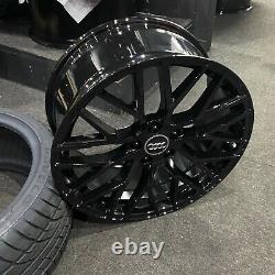 19 Audi R8 S-line Style Gloss Black alloy wheels 235/35/19 tyres Audi A3 S3