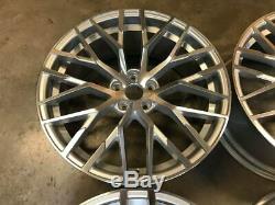 19 Audi R8 V10 Style Alloy Wheels Silver Machined Polished Audi A4 A6 A8 5x112