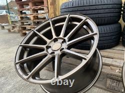 19 BMW ALLOY WHEELS COMPETITION STYLE STAGGERED + 4 NEW TYRES 5x120 CONCAVE