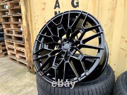 19 BMW ALLOY WHEELS COMPETITION STYLE STAGGERED + 4 NEW TYRES 5x120 CONCAVE 827