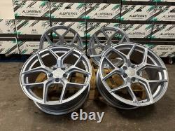 19 BMW SILVER ALLOY WHEELS XT2 COMPETITION STYLE STAGGERED 5x120 CONCAVE