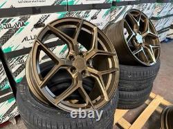 19 BRONZE BMW ALLOY WHEELS COMPETITION STYLE STAGGERED +TYRES 5x120 CONCAVE XT2