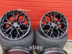 19 Black ALUWERKS XT bmw style alloy wheels 3/5/6/7 series m3 staggered + tyres