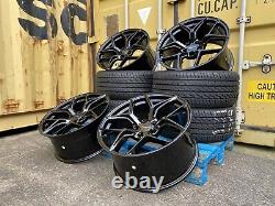 19 Bmw M4 Style Aluwerks Xt2 Concave Alloy Wheels & Tyres 3 4 5 6 7 Series