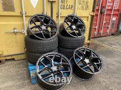 19 Bmw M4 Style Aluwerks Xt2 Concave Alloy Wheels & Tyres 3 4 5 6 7 Series