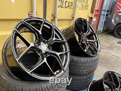 19 Bmw M4 Style Aluwerks Xt2 Concave Alloy Wheels & Tyres 3 4 5 6 7 Series
