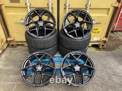 19 Bmw M4 Style Aluwerks Xt2 Concave Alloy Wheels & Tyres 3 4 5 6 7 Series