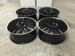 19 C63 AMG Multi Style Alloy Wheels Satin Black Polished Mercedes C Class W204