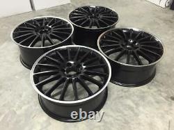 19 C63 AMG Multi Style Alloy Wheels Satin Black Polished Mercedes C Class W204