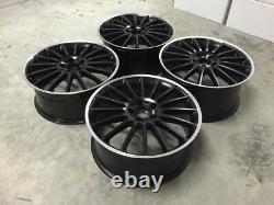 19 C63 AMG Multi Style Alloy Wheels Satin Black Polished Mercedes C Class W204