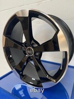 19 Gloss Black & Polished Rota Style Alloy Wheels To Fit Audi A3 / A4 / A6