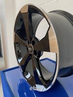 19 Gloss Black & Polished Rota Style Alloy Wheels To Fit Audi A3 / A4 / A6