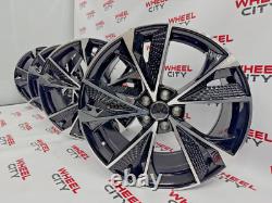 19 Inch Audi RS7 Style Alloy Wheels Black Machined Finish 5x112 GOING CHEAP
