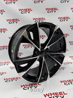 19 Inch Audi RS7 Style Alloy Wheels Black Machined Finish 5x112 GOING CHEAP