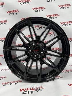 19 Inch BMW M3/M4 Style Gloss Black Alloy Wheels 5x112 3 4 5 6 7 8 x3 x4 Series