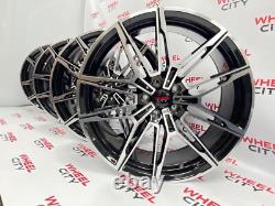 19 Inch BMW Style Black Machined Alloy Wheels 5x112 3 4 5 6 7 8 x3 x4 series