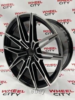 19 Inch BMW Style Black Machined Alloy Wheels 5x112 3 4 5 6 7 8 x3 x4 series