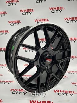 19 Inch Mercedes AMG DTM Style Gloss Black Polished Lip Style Alloy Wheels x4