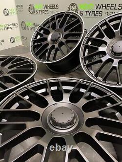 19'' Inch Mercedes C Class C63 Style AMG Alloy Wheels & Tyres NEW X4 Matt Black