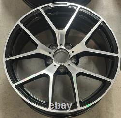19 MERCEDES BENZ 507 STYLE ALLOY WHEELS 5x112 Y SPOKE C63 E63 C E S CLASS AMG