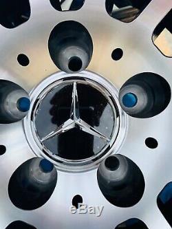 19 Mercedes AMG Turbine Style Alloy Wheels Only Black/Pol Mercedes C-Class W204